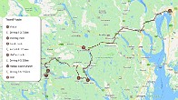 Travel Route - Monday 25 June